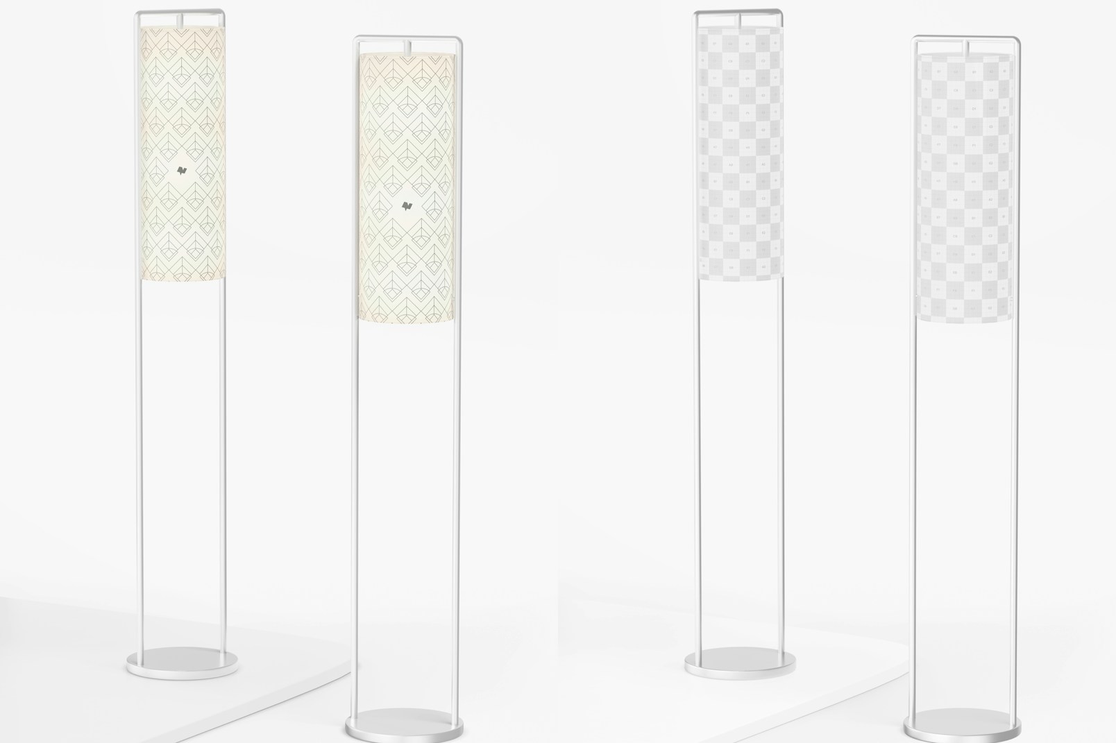 Standing Iron Frame Lamps Mockup