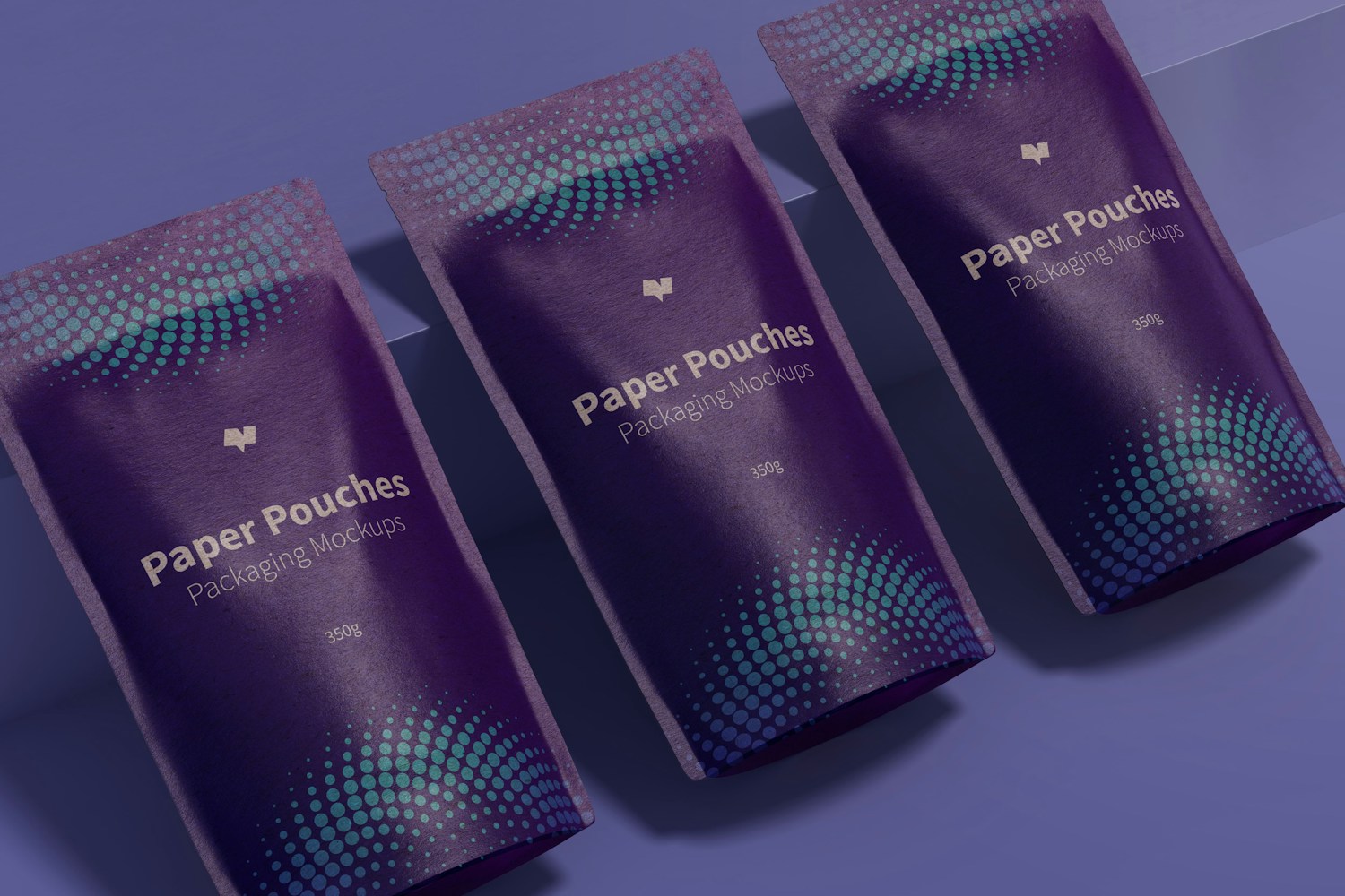 Paper Pouches Packaging Set Mockup