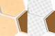 Hexagonal Coasters Mockup, Close Up