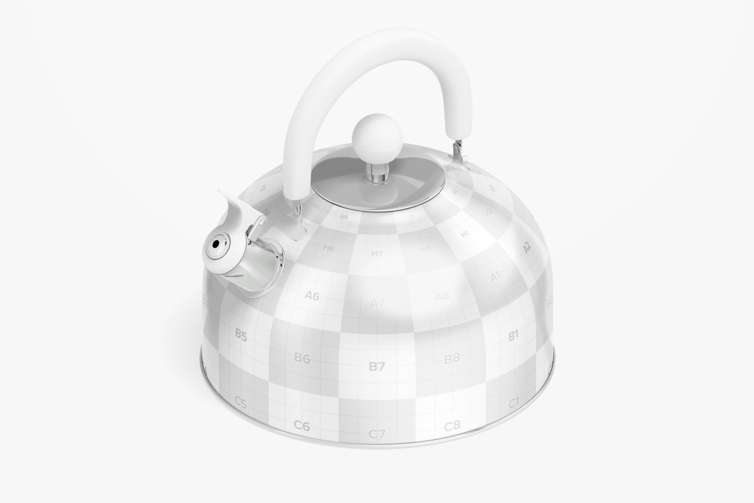 Kettle PSD Mockup, Isometric Left View