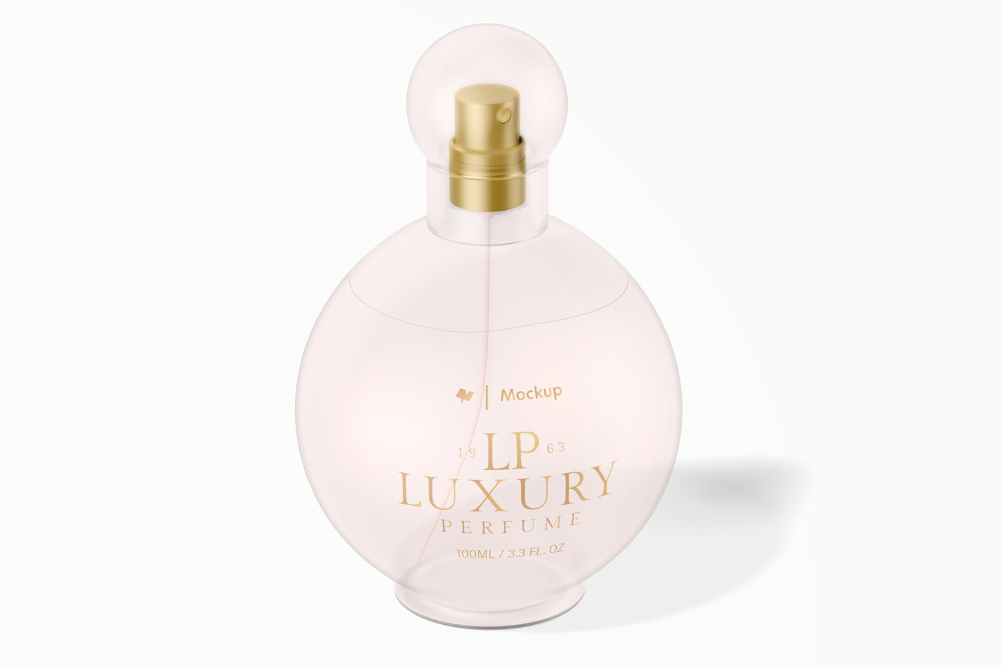 Stubby Luxury Perfume Bottle Mockup