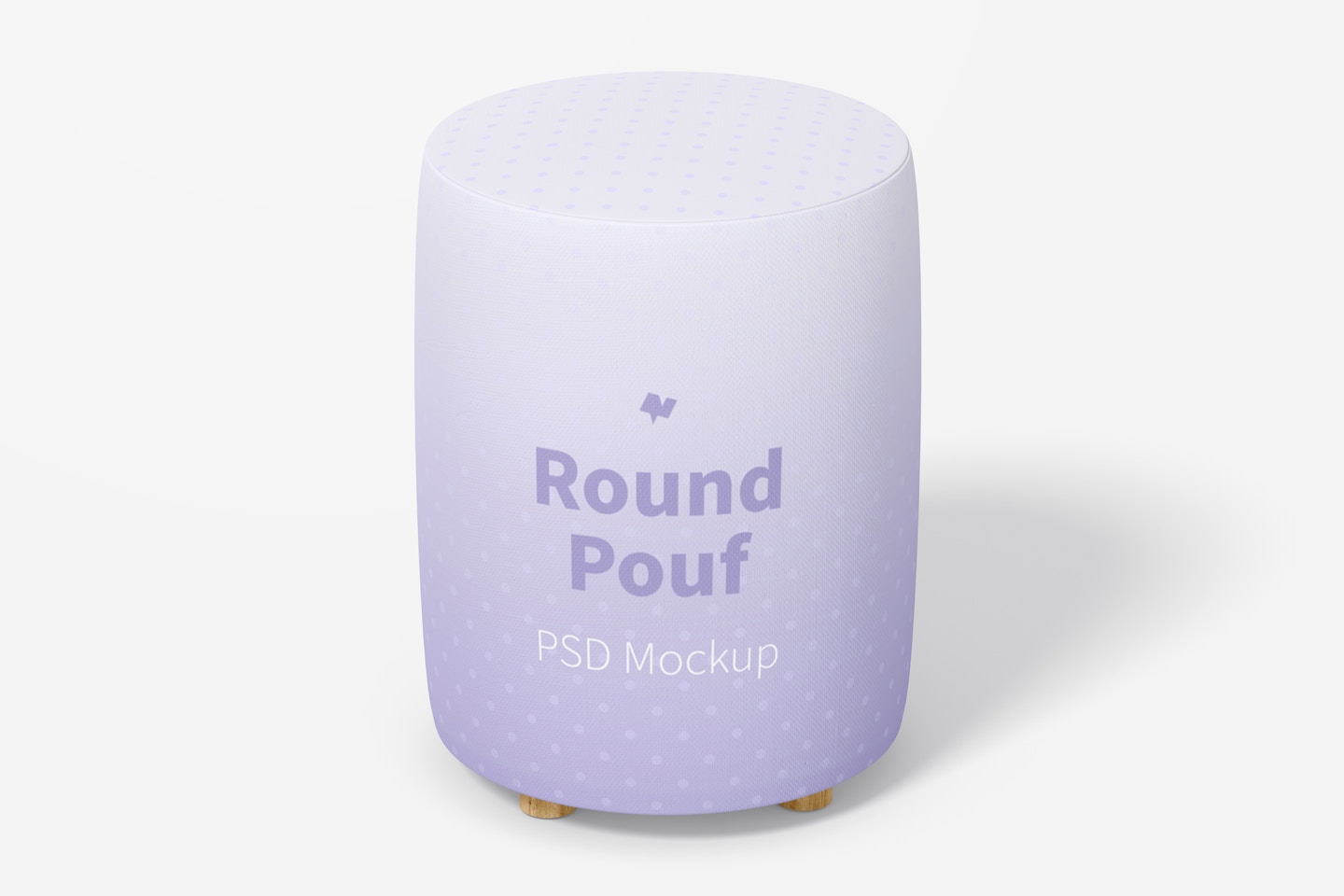Round Pouf Mockup