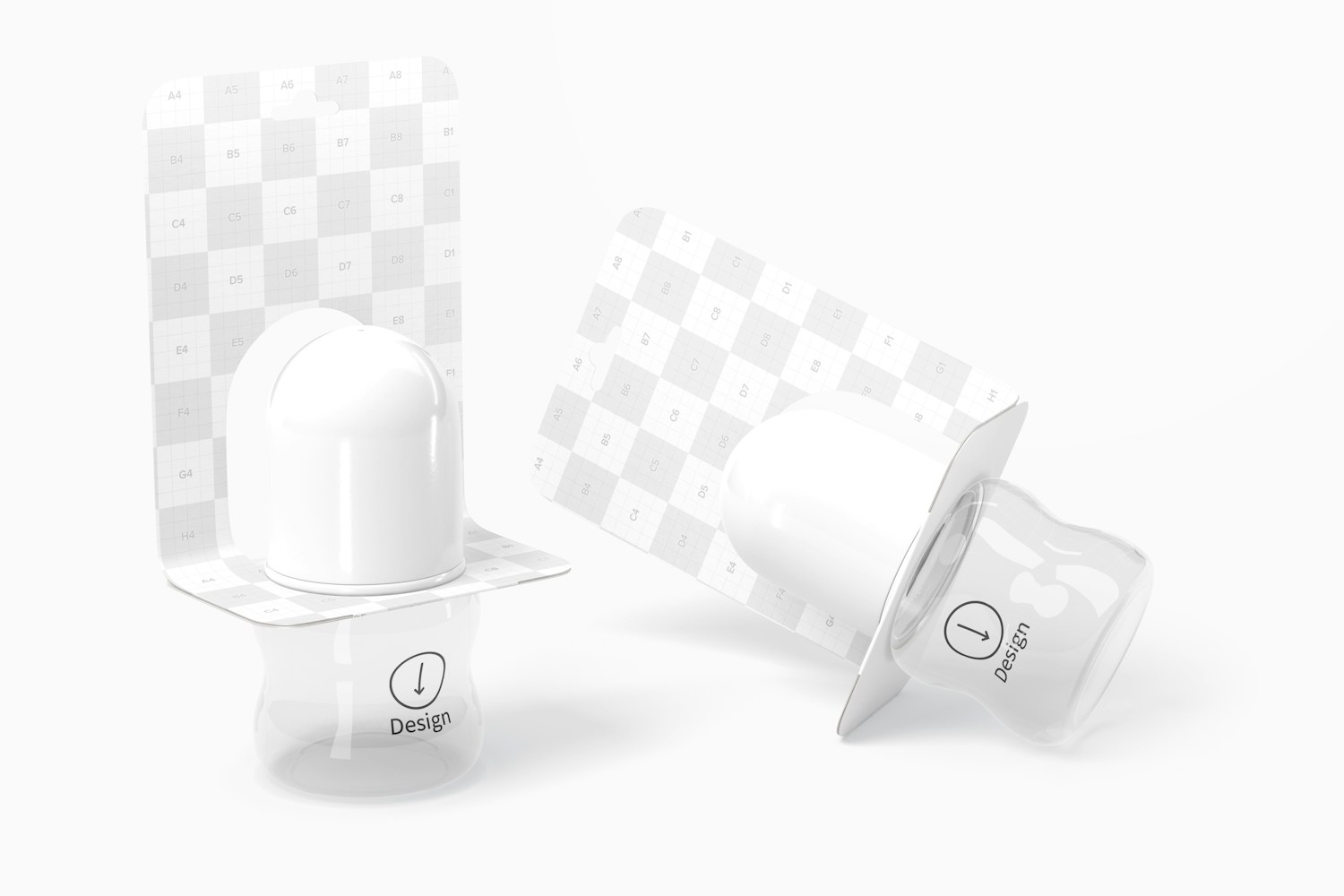 60 ml Baby Milk Bottles Blister Mockup