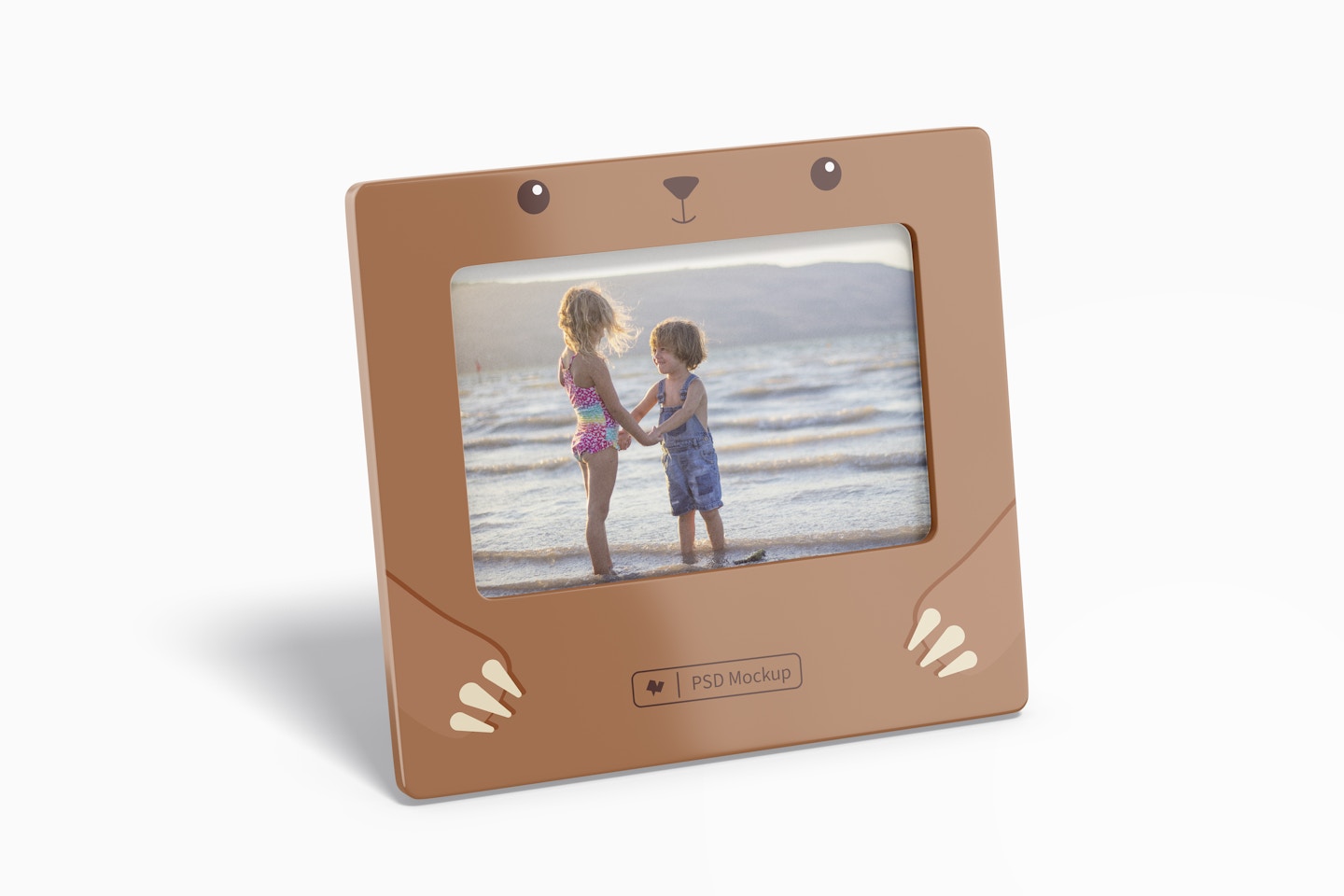 Children Table Photo Frame Mockup, Front View