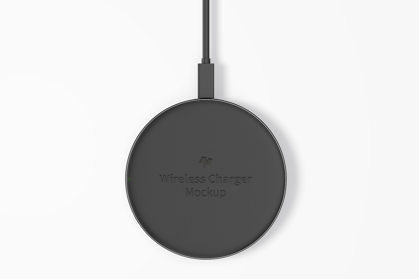 Wireless Charger Mockup, Top View