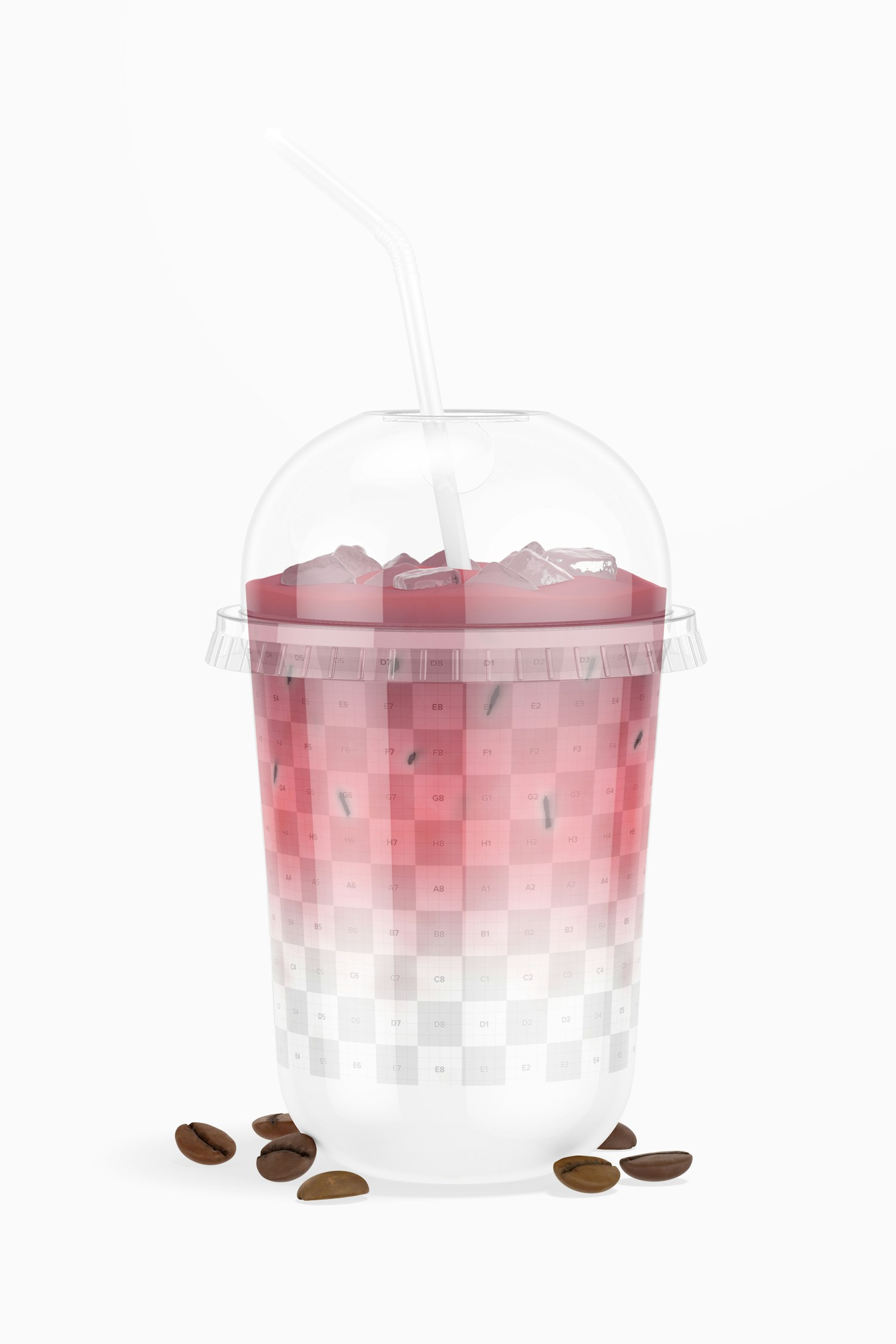 17 oz Plastic Cup Mockup, Front View