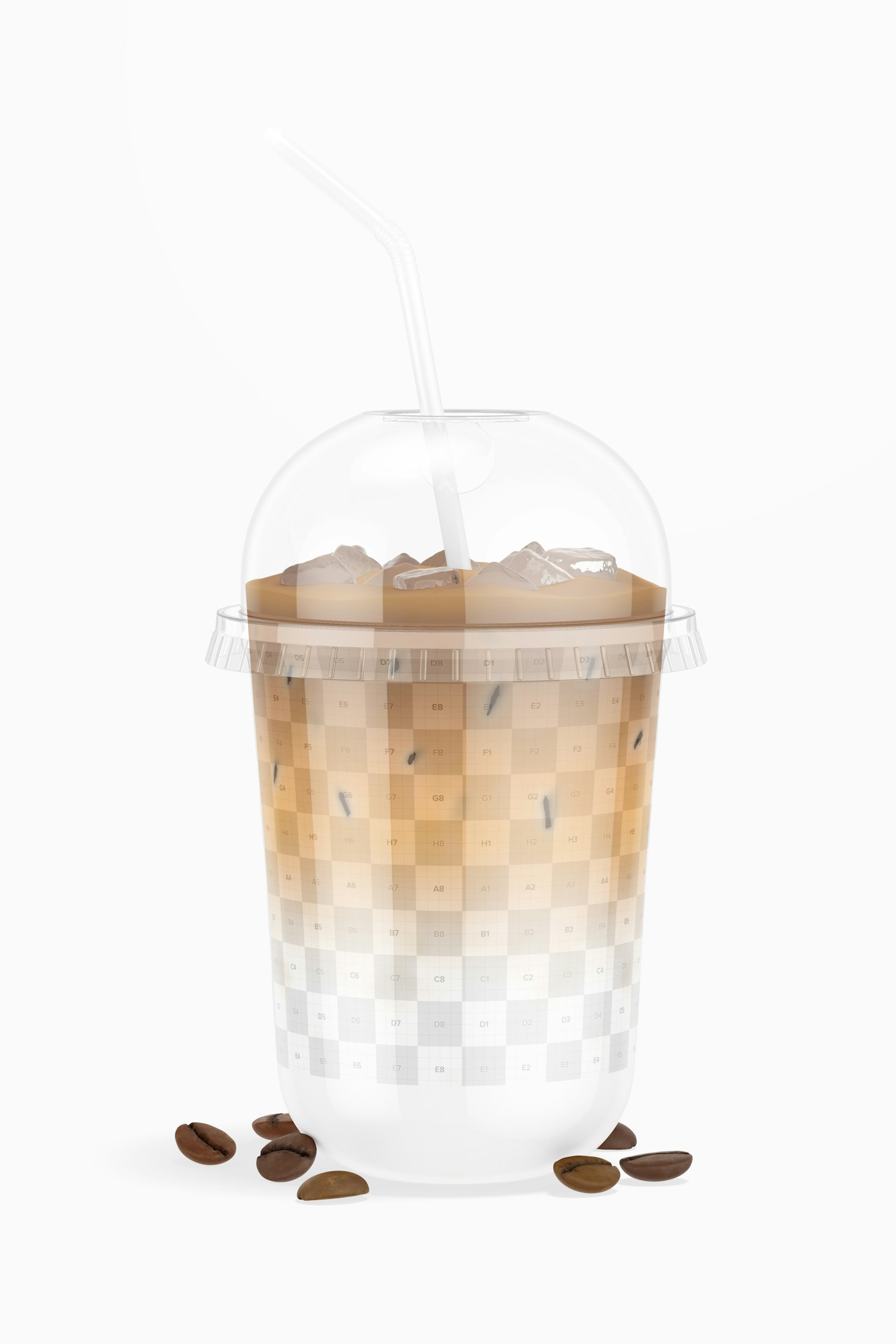 17 oz Plastic Cup Mockup, Front View