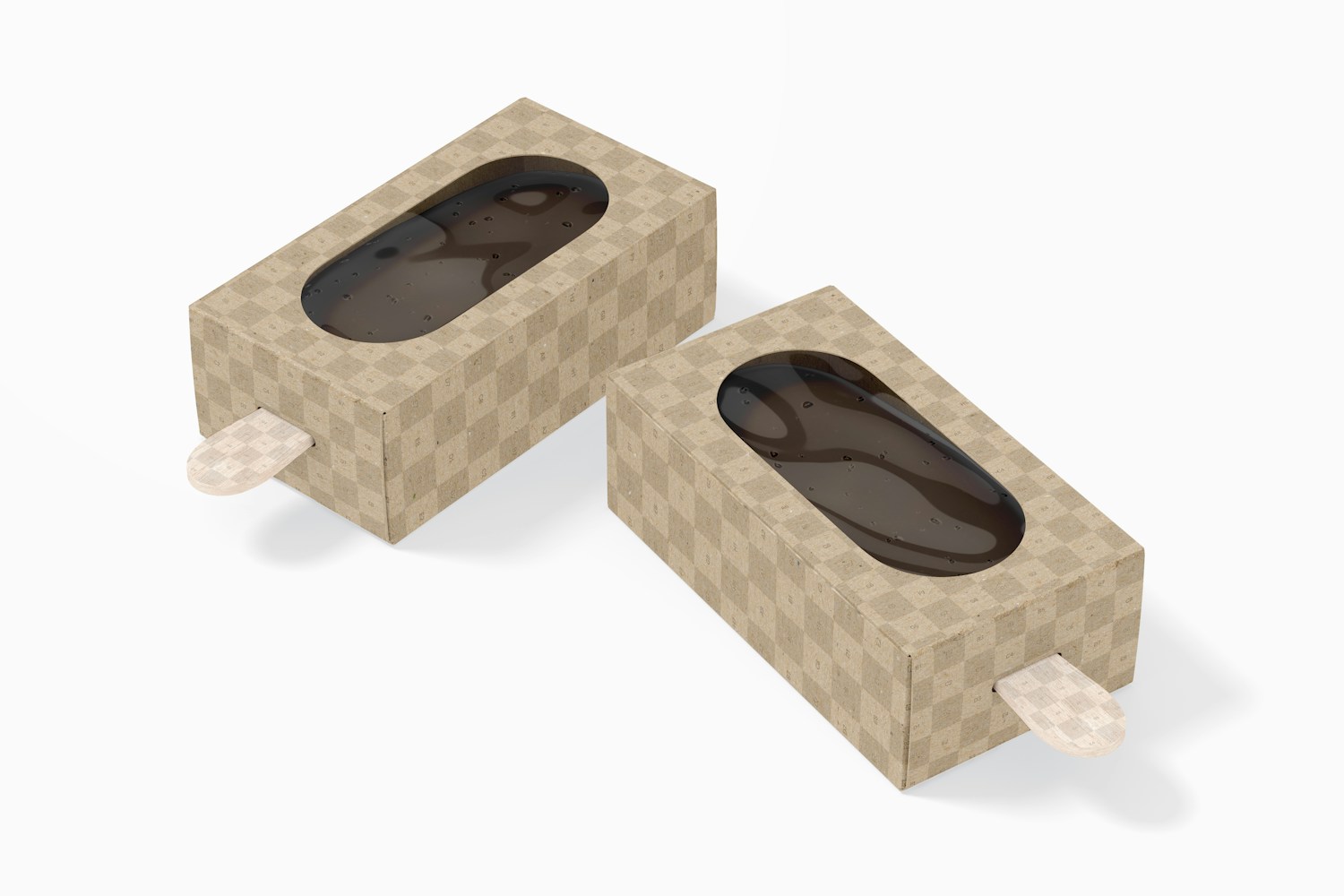 Popsicle Boxes Mockup, Perspective