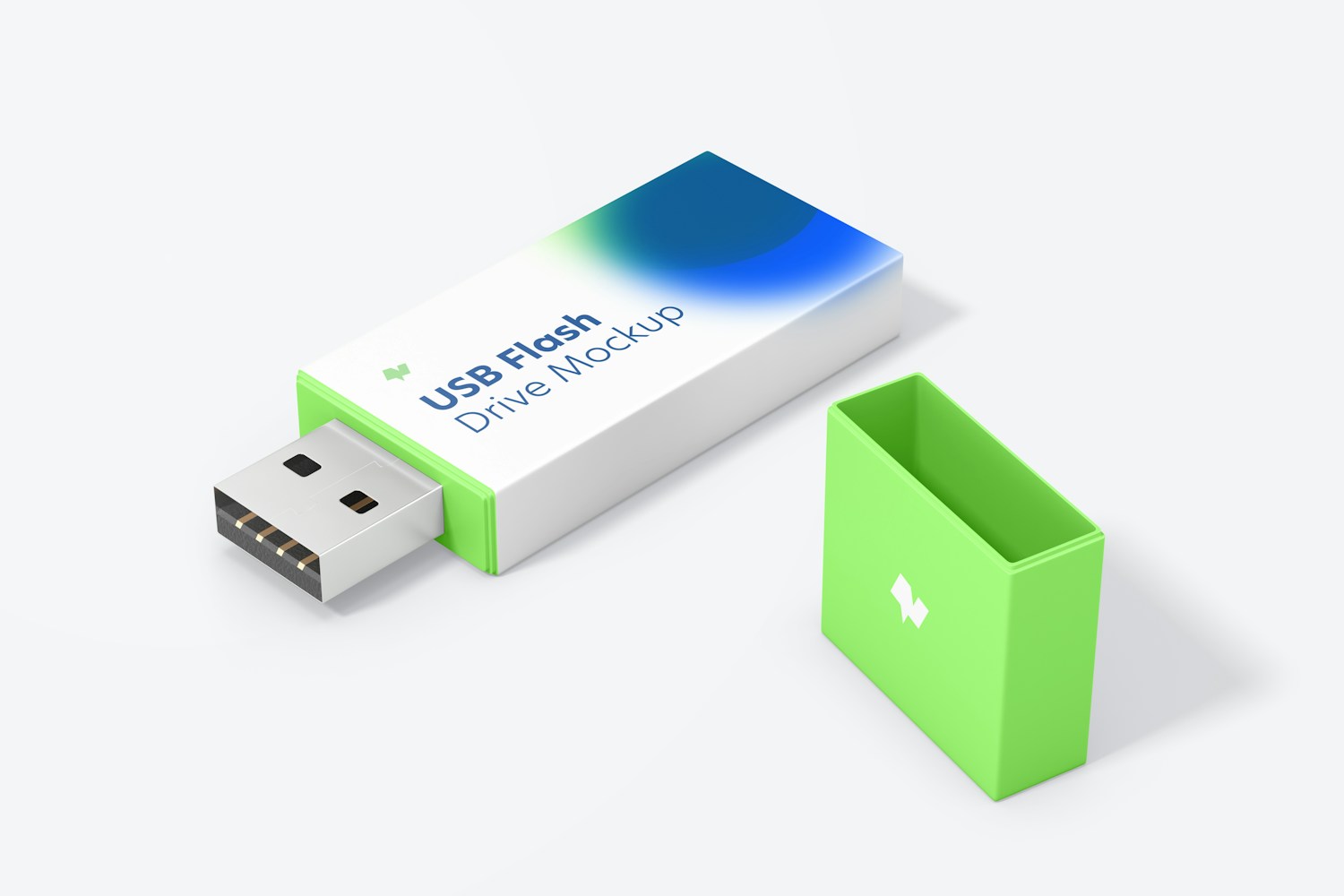 Plastic USB Flash Drive Mockup Plastic USB Flash Drive Mockup