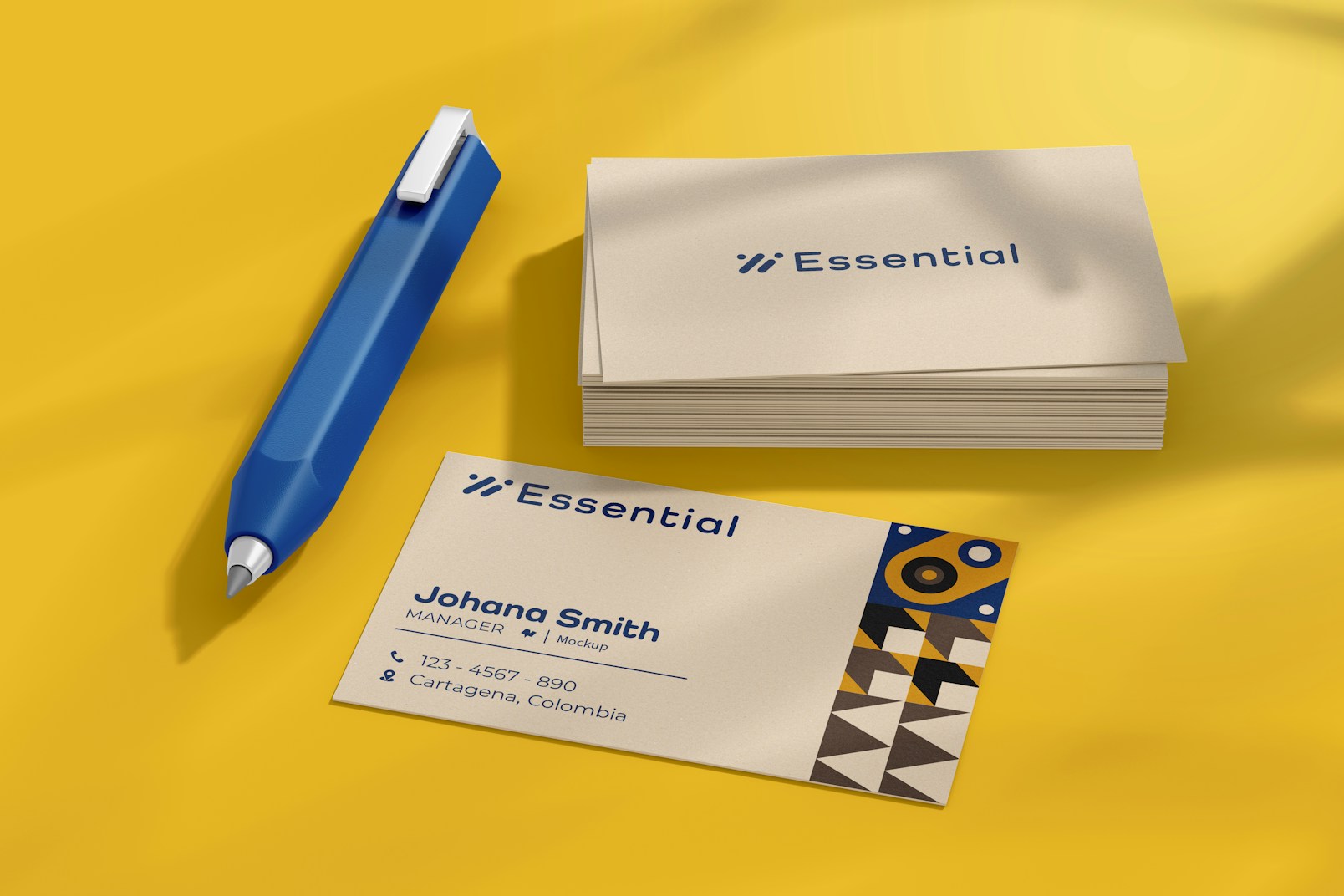Business Cards Mockup, Stacked
