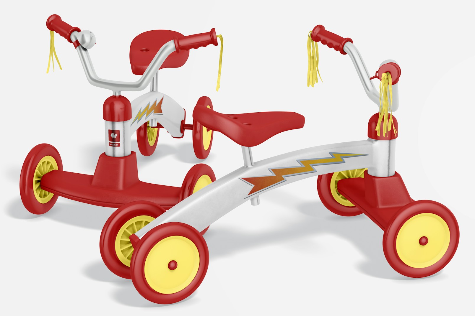 Retro Tricycles Mockup, Perspective