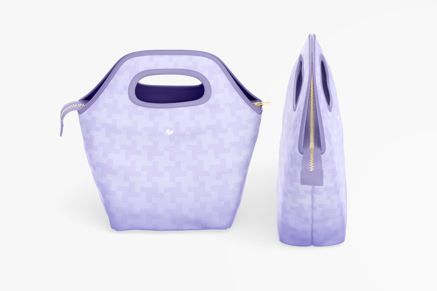 Lunch Bag Mockup, Isometric View
