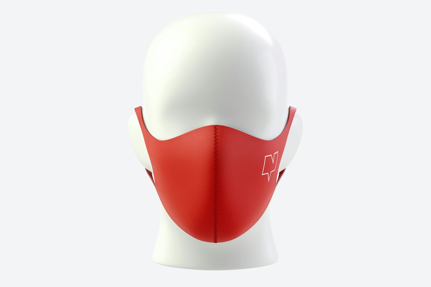 Neoprene Guard Face Mask Mockup, Front View