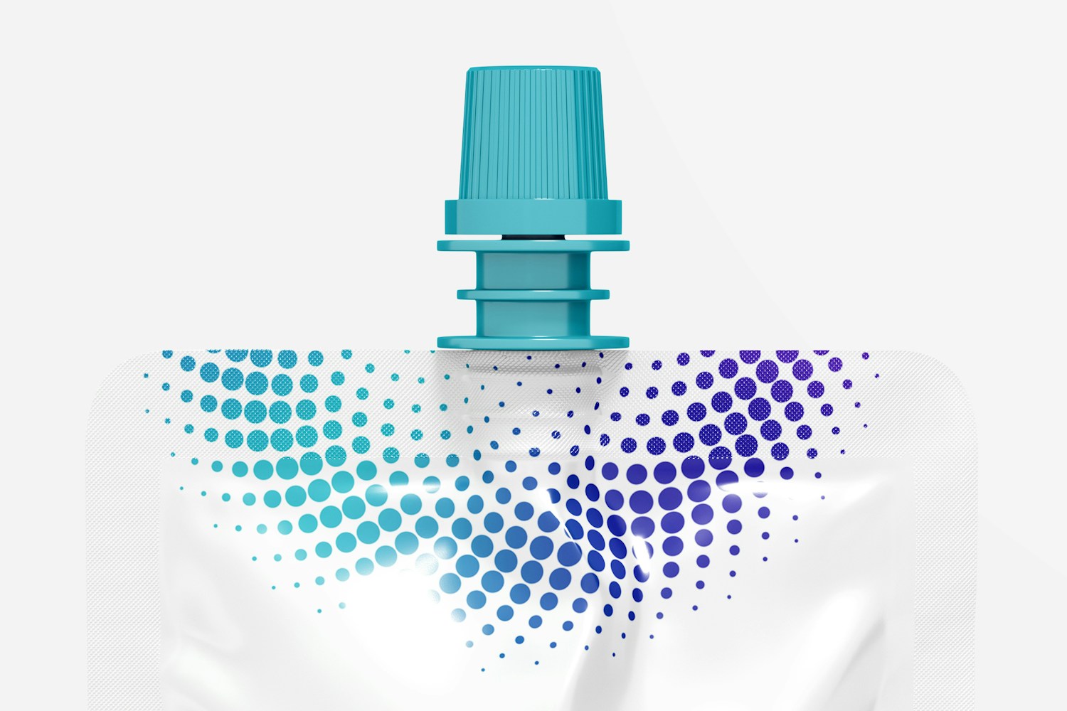 50ml Metallic Spout Pouch Mockup, Front View 50ml Metallic Spout Pouch Mockup, Front View