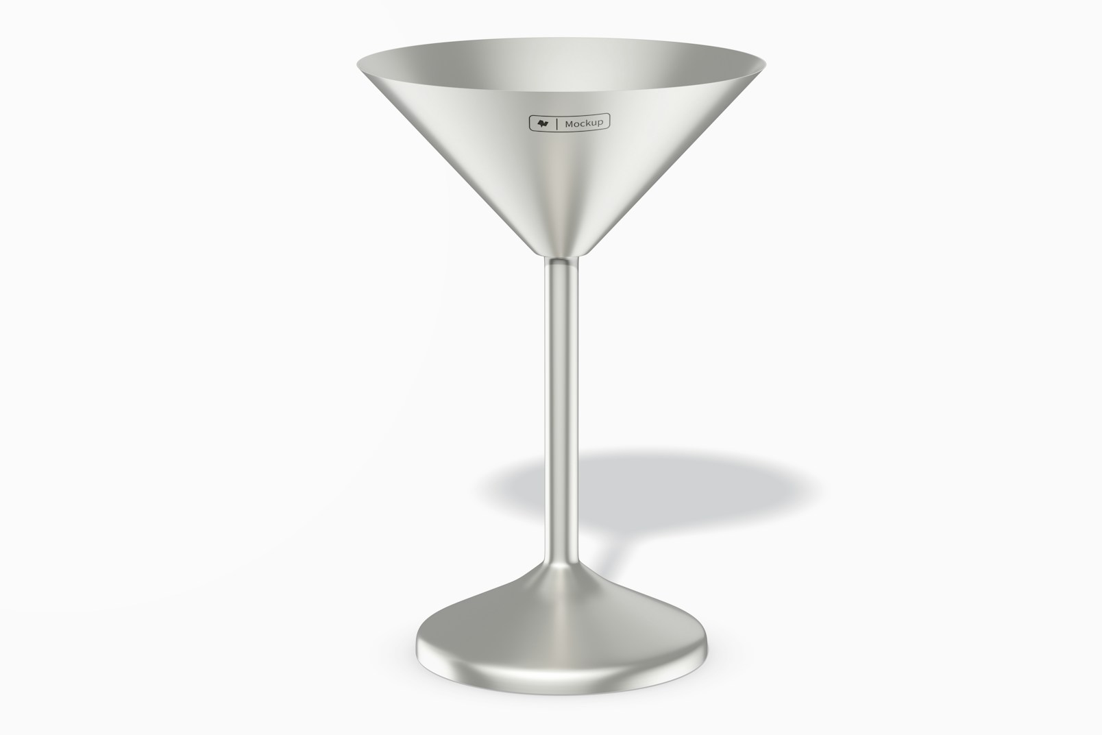 Stainless Steel Martini Glass Mockup