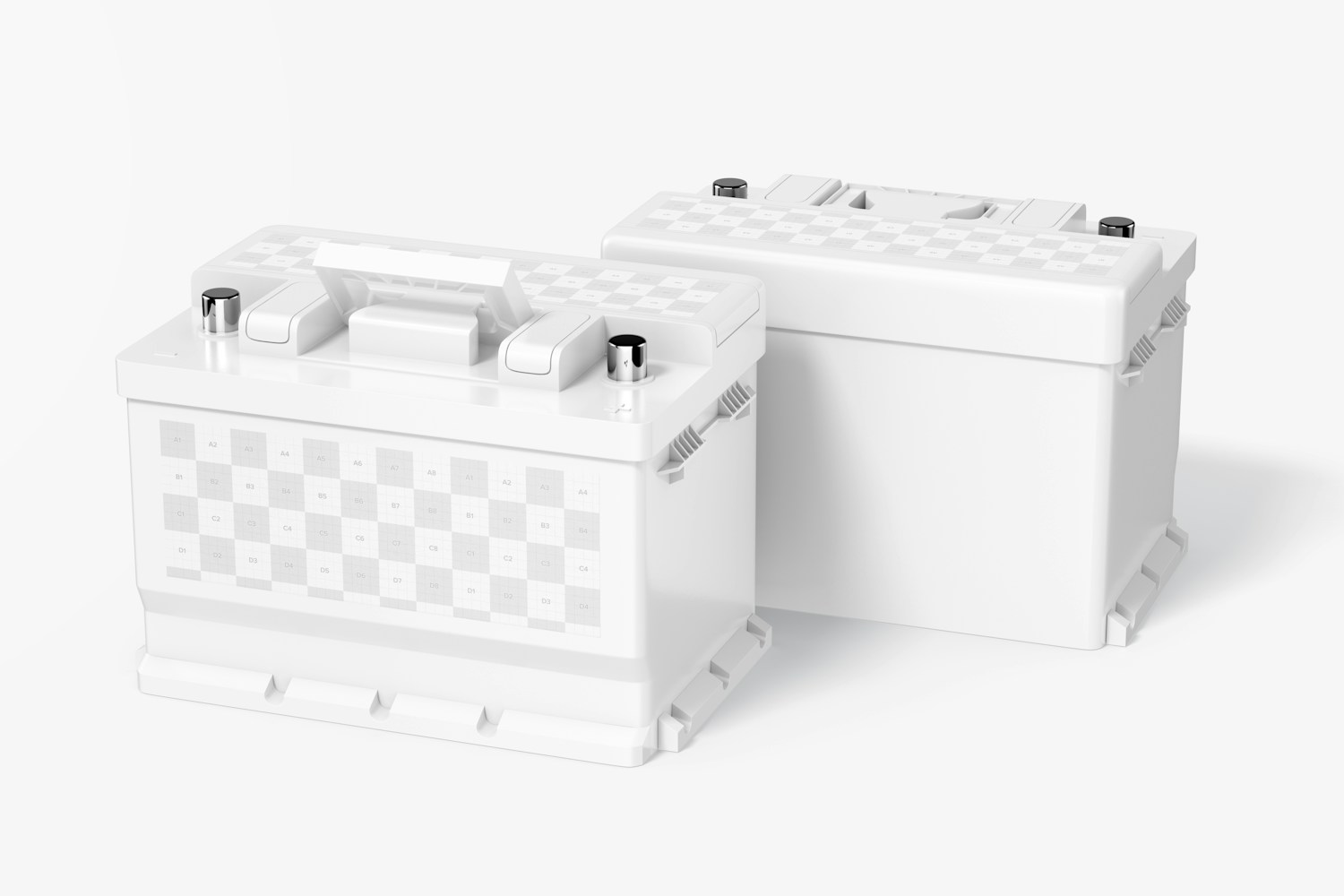 Car Batteries Mockup, Perspective Car Batteries Mockup, Perspective