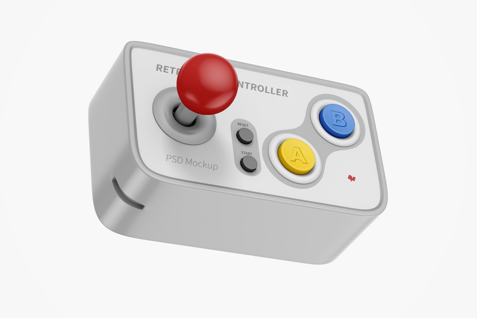Retro Game Controller Mockup, Floating