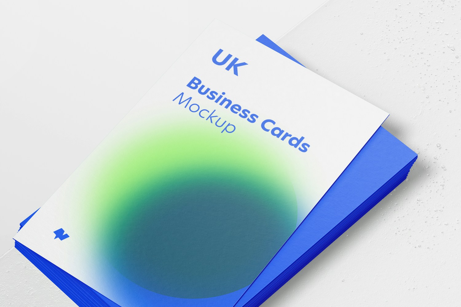UK Portrait Business Cards Mockup, Close Up