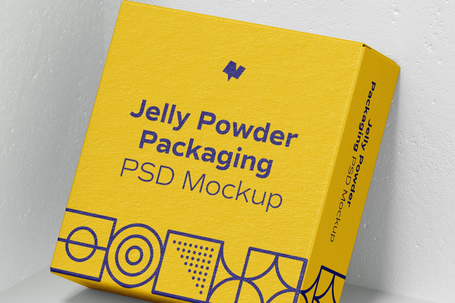 Jelly Powder Packaging Mockup, Leaned
