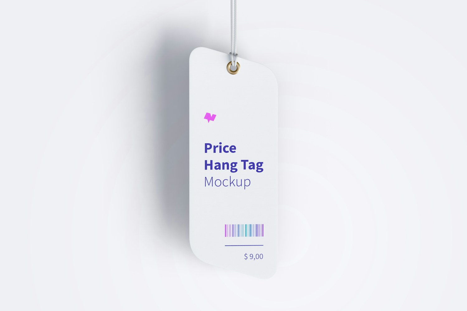 Price Hang Tag Mockup with String