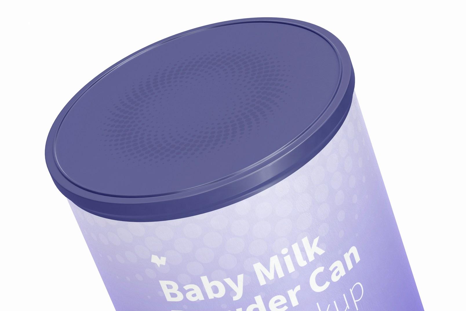 Baby Milk Powder Can Mockup, Close Up