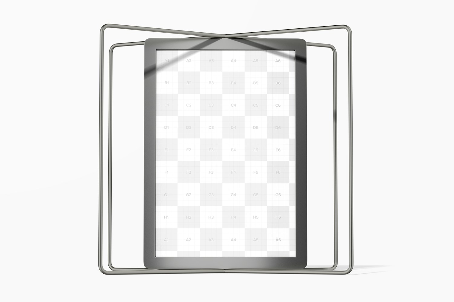 Metal Table Photo Frame Mockup, Front View