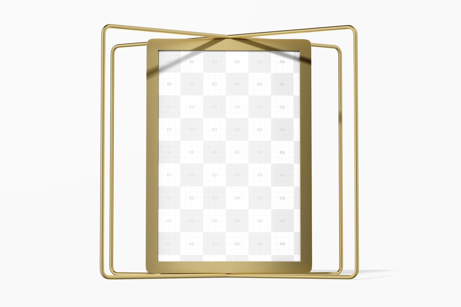 Metal Table Photo Frame Mockup, Front View