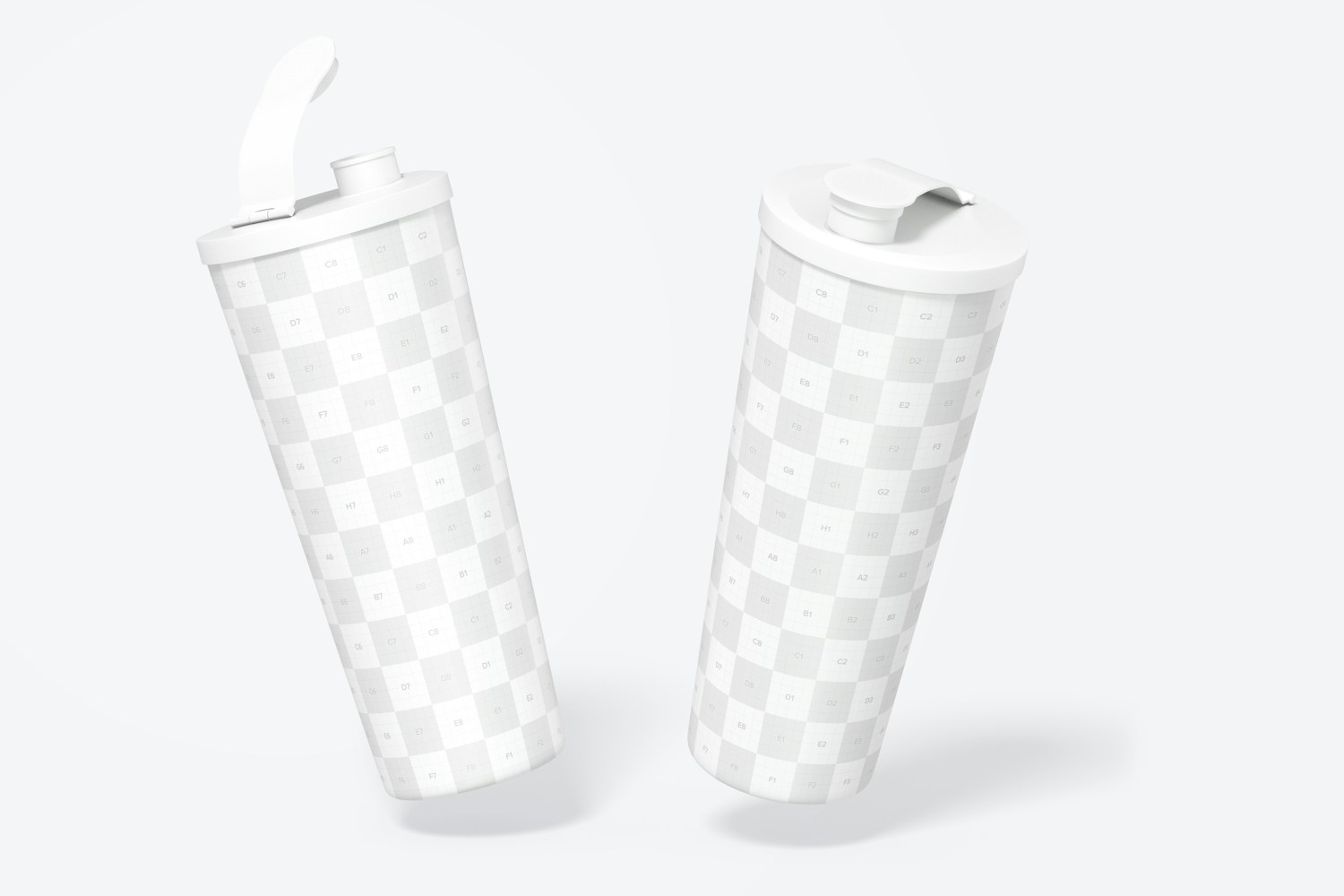 Maqueta de Vaso Plástico con Tapa para Niños, Cayendo