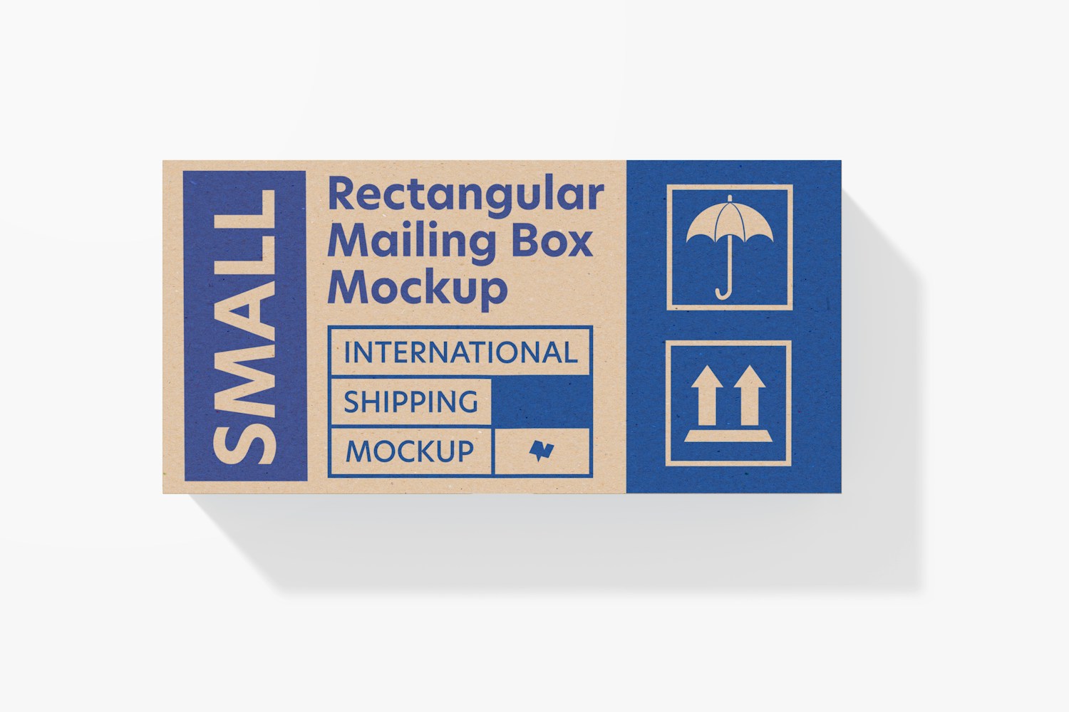 Rectangular Mailing Box Mockup, Top View