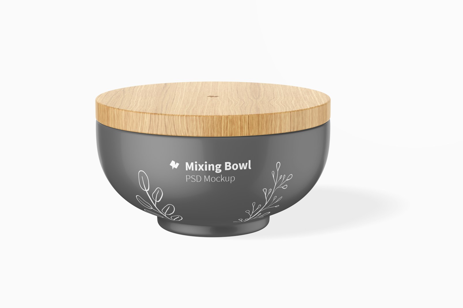 Ceramic Mixing Bowl Mockup, Front View