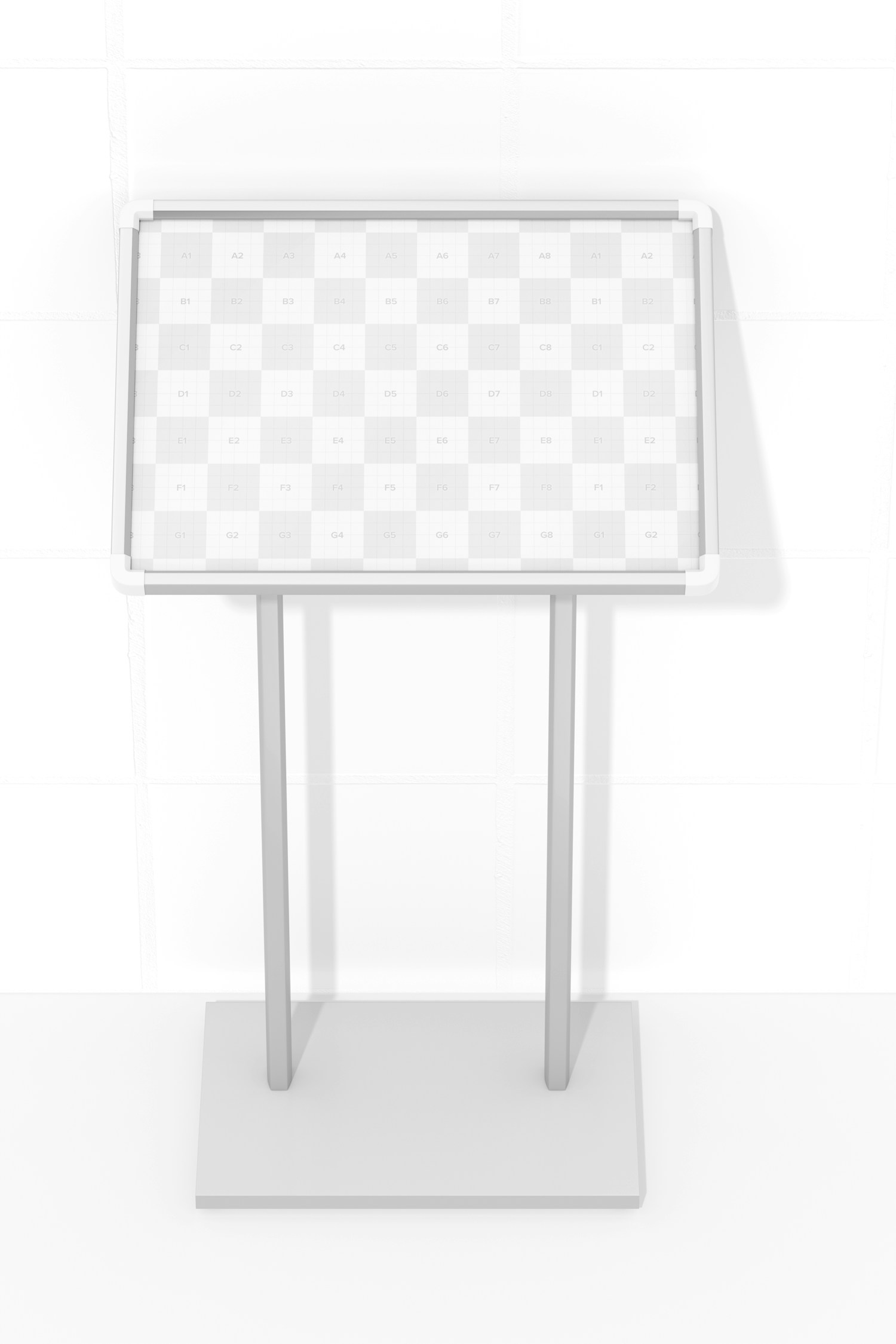 A2 Standard Menu Stand Mockup, Front View