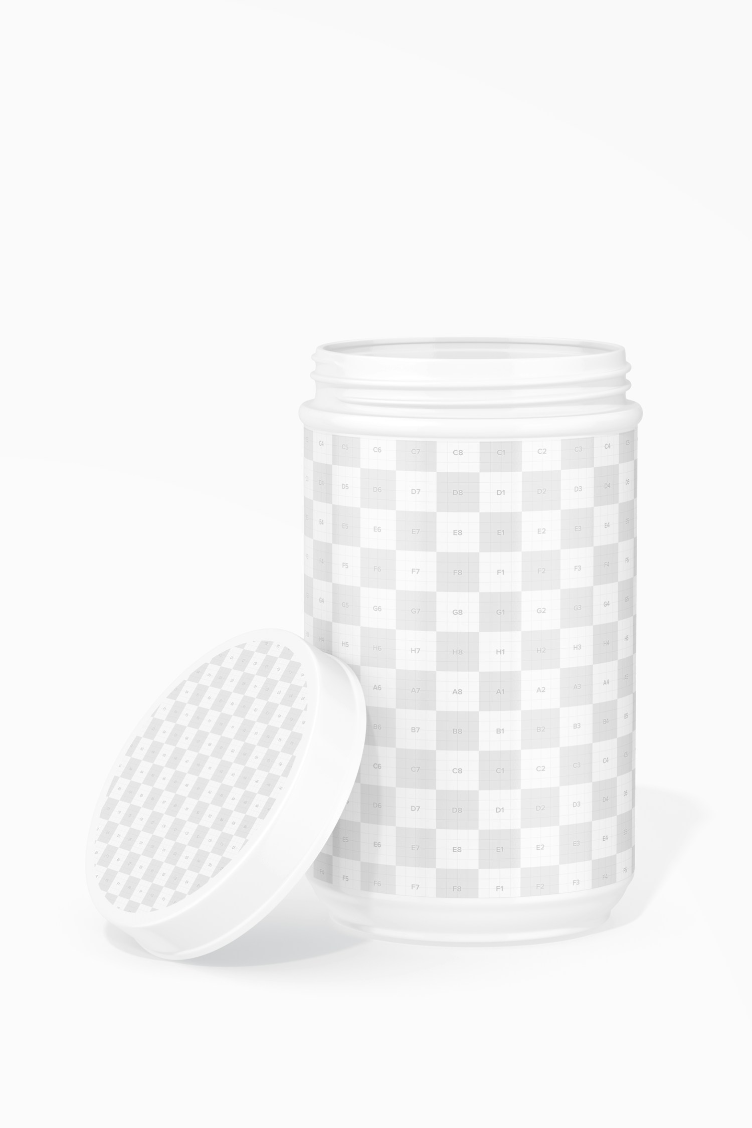 Long Protein Powder Container Mockup