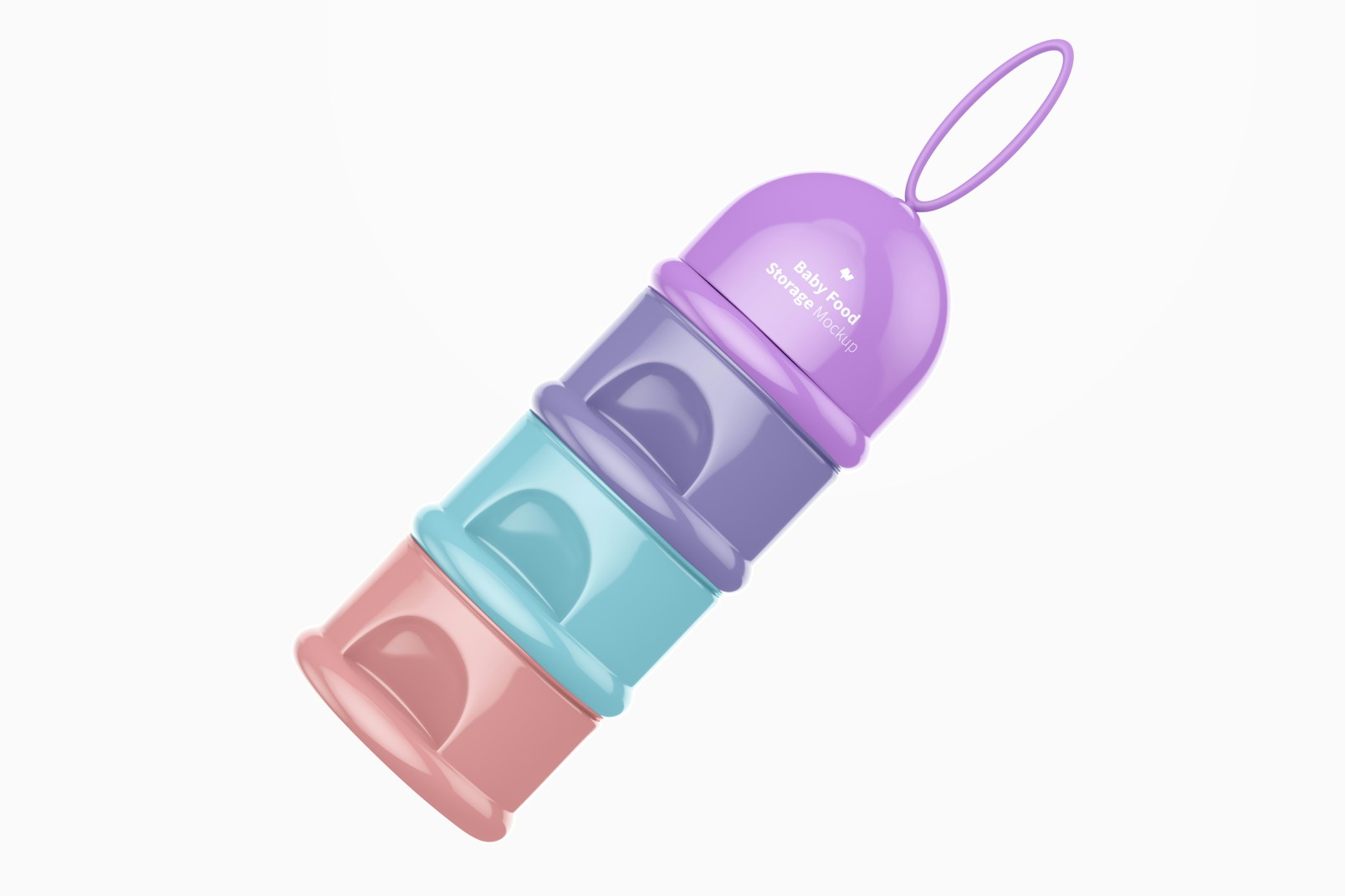 Baby Food Portable Storage Mockup, Floating