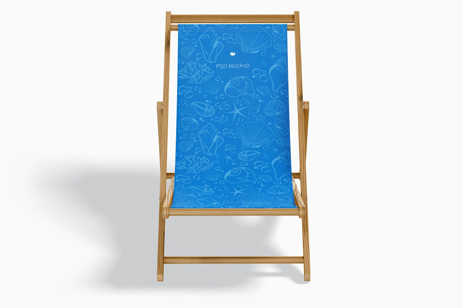 Beach Folding Chair Mockup, Front View Beach Folding Chair Mockup, Front View