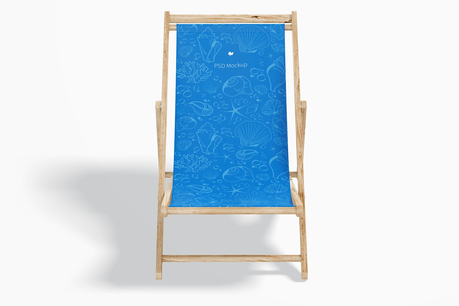 Beach Folding Chair Mockup, Front View Beach Folding Chair Mockup, Front View