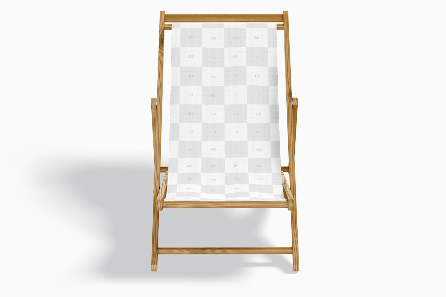 Beach Folding Chair Mockup, Front View Beach Folding Chair Mockup, Front View