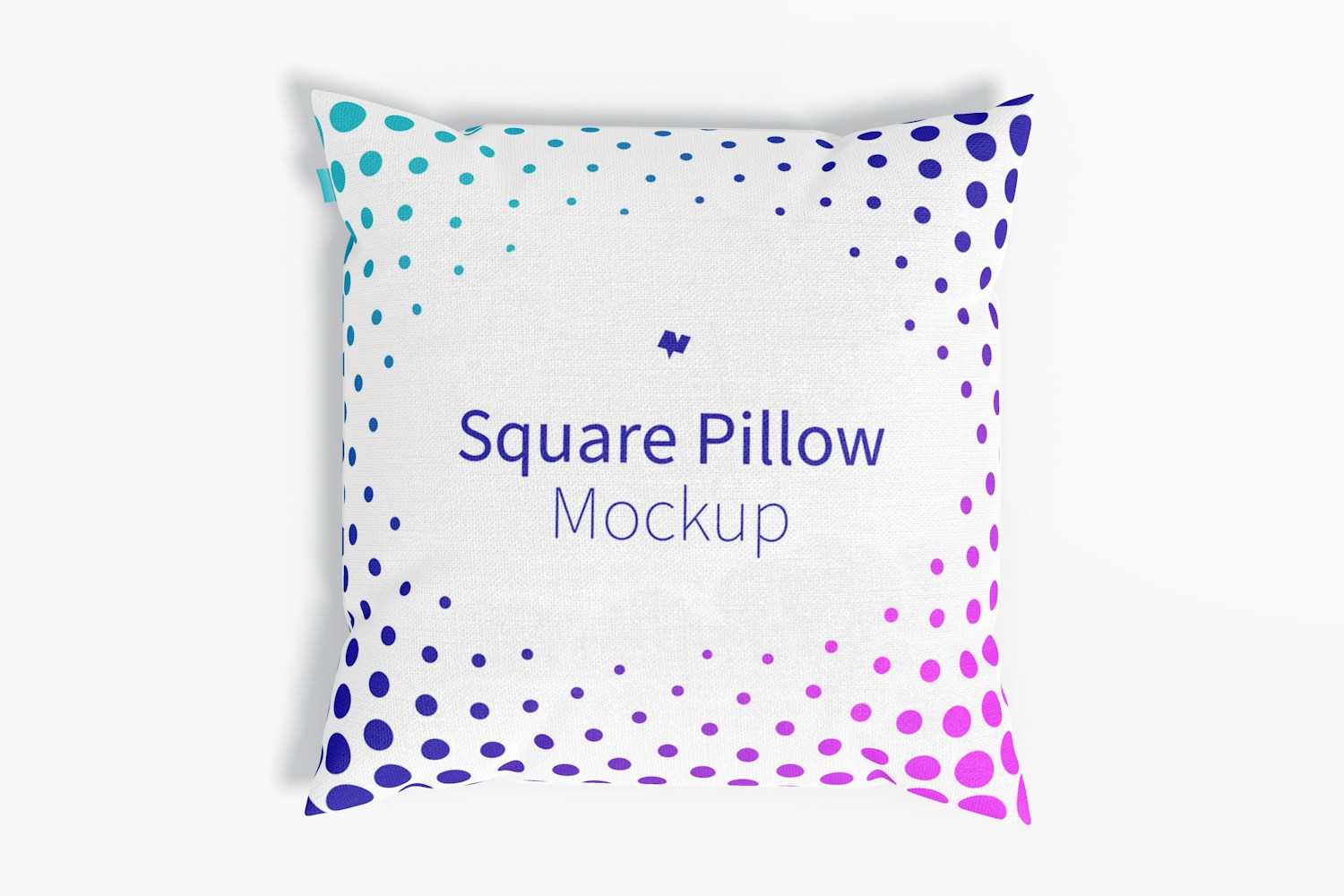Square Pillow Mockup, Top View