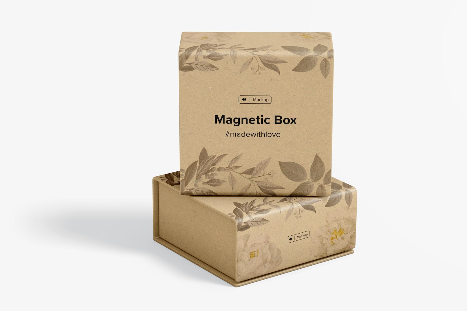 Magnetic Boxes Mockup, Front View