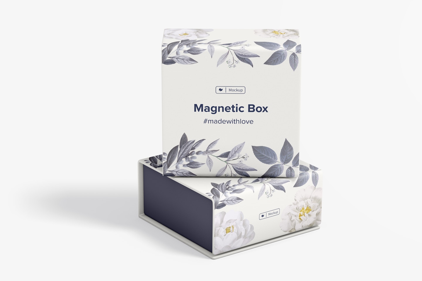 Magnetic Boxes Mockup, Front View