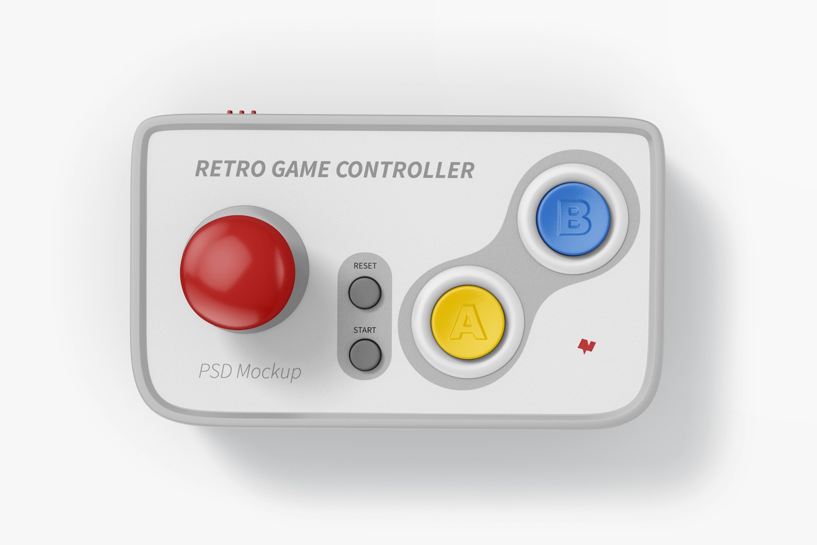 Retro Game Controller Mockup, Top View