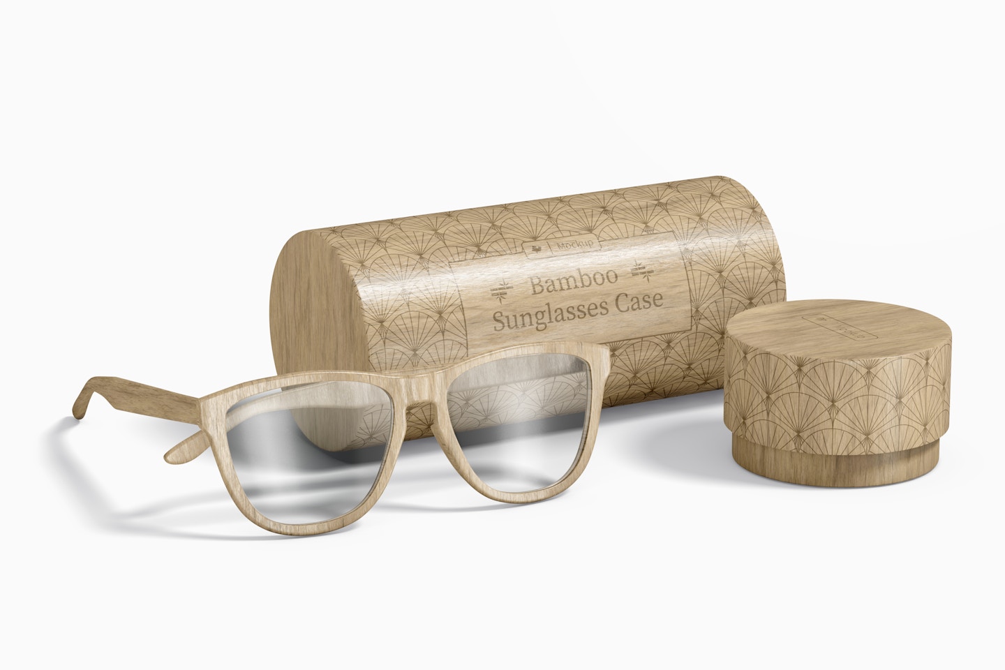 Bamboo Sunglasses Case Mockup