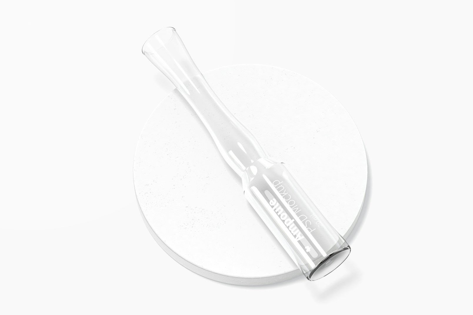 Clear Glass Ampoule Mockup, Top View