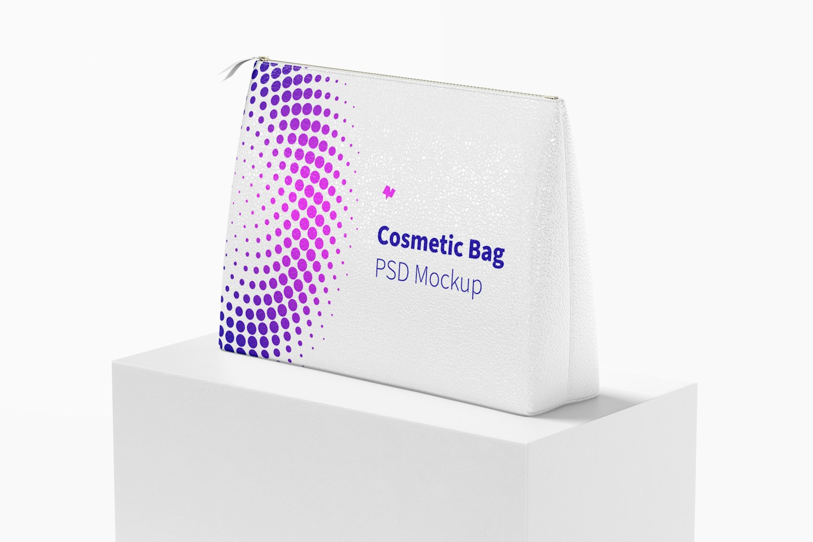Cosmetic Bag Mockup, Perspective View