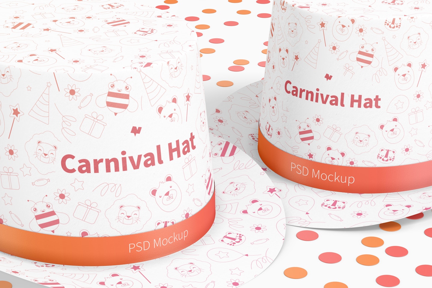 Carnival Hat Mockup, Close Up