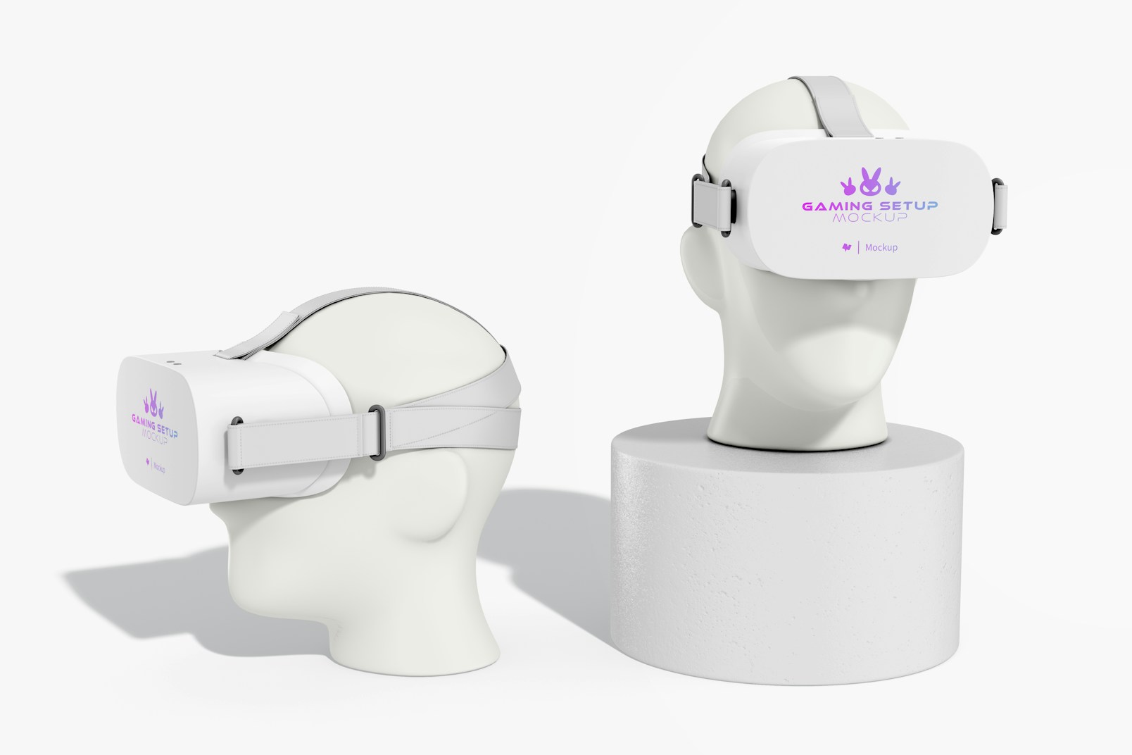 VR Glasses Mockup, on Head