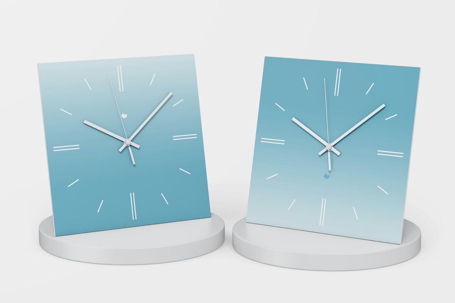 Square Wall Clocks Mockup Square Wall Clocks Mockup