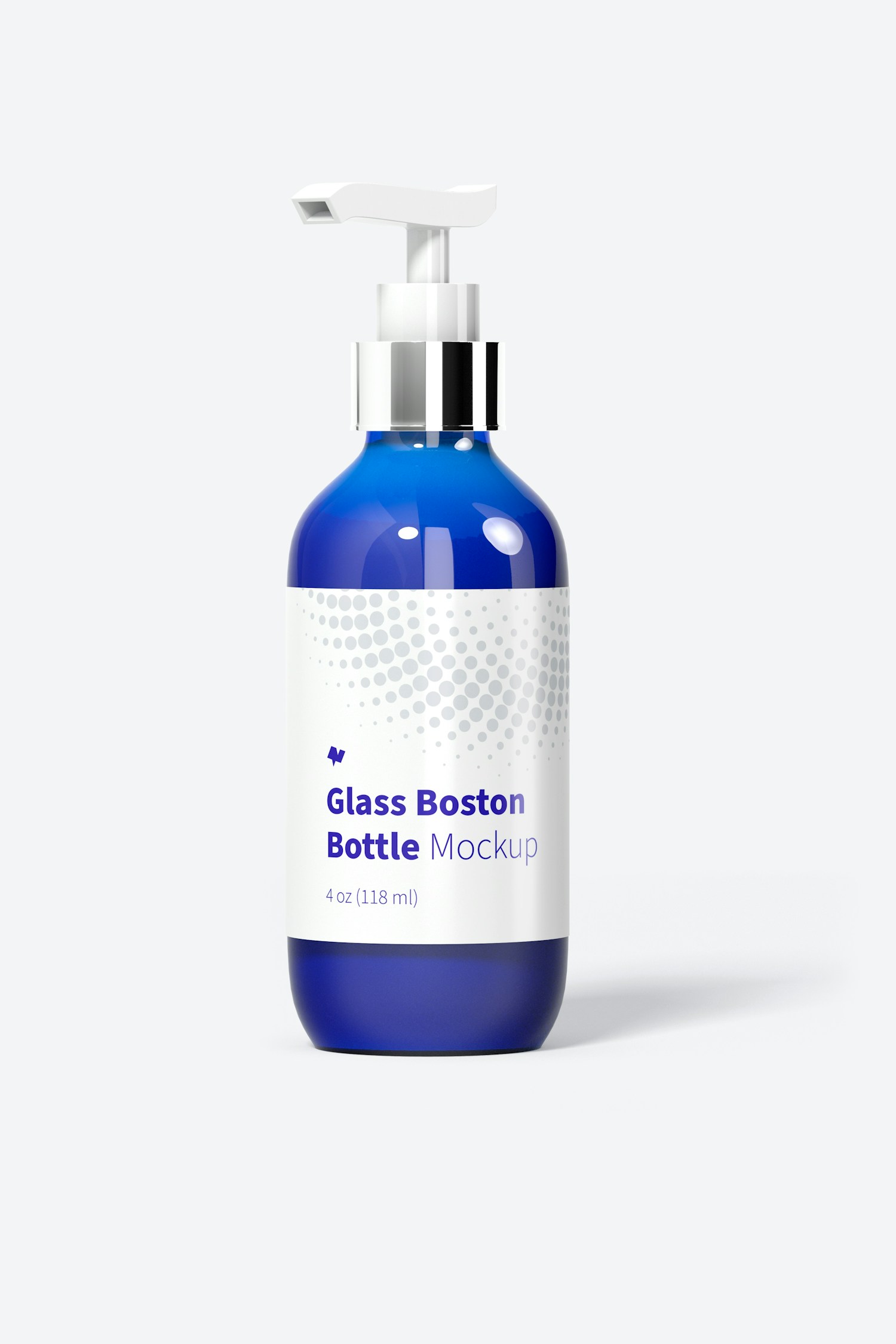 4 oz Glass Boston Bottle Mockup