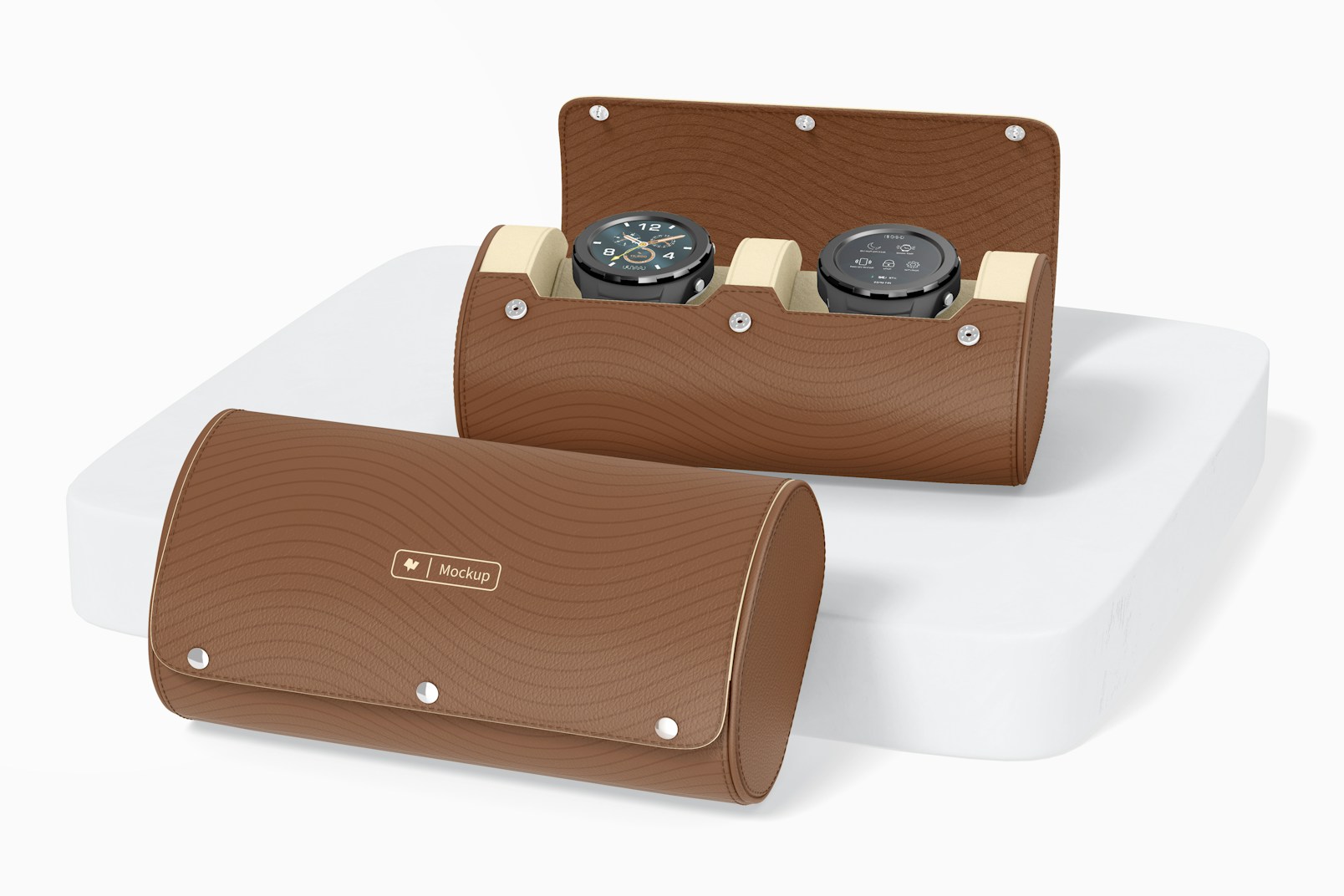 Leather Cases Watch Mockup, 02
