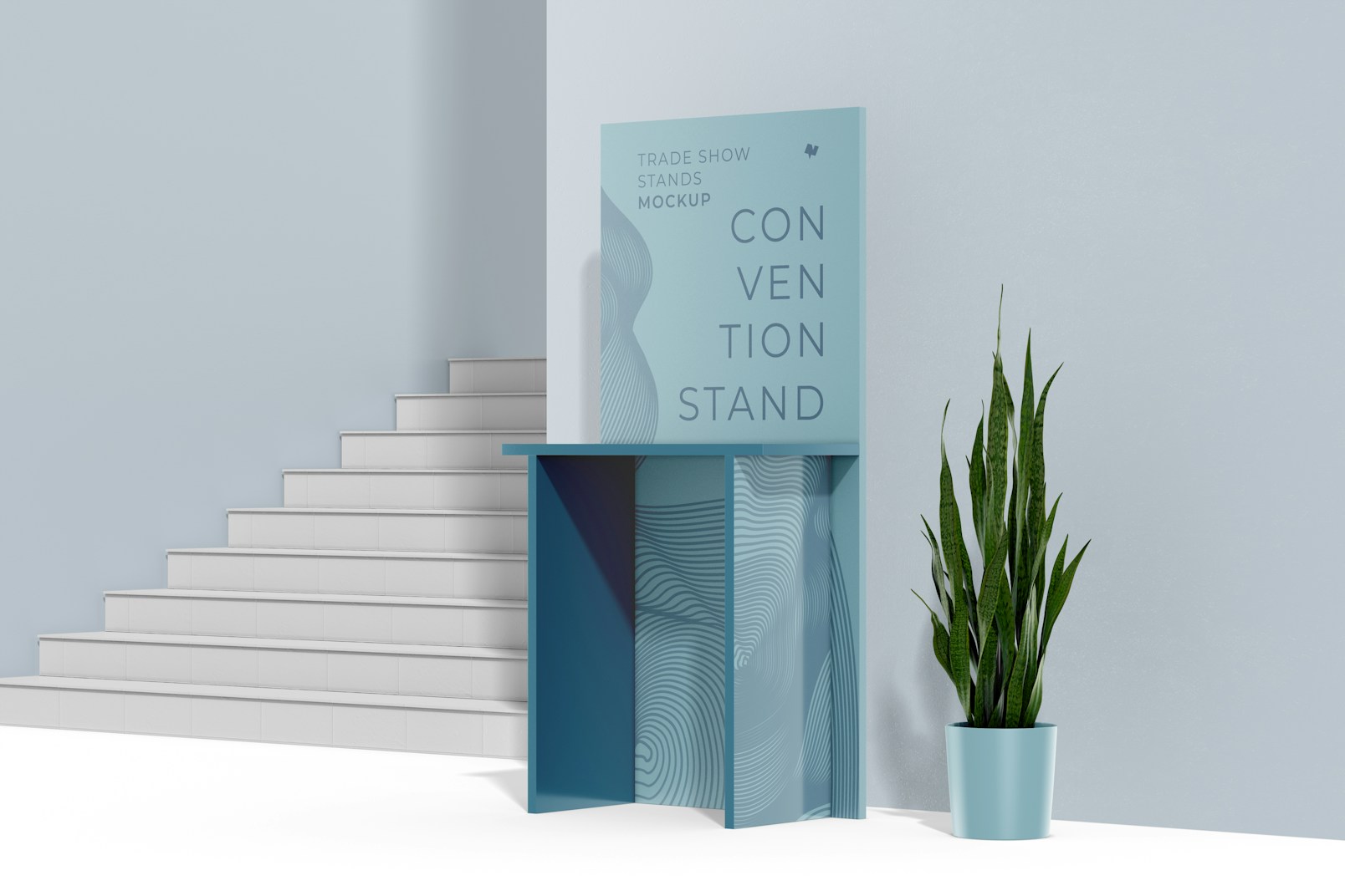 Convention Stand Mockup, with Plant