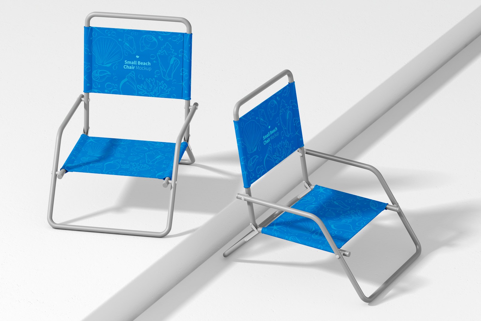 Small Beach Chairs Mockup, Up and Down